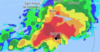 Pluja intensa a Formentera