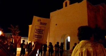 Formentera se suma a les protestes per reclamar la llibertat de Jordi Sánchez i Jordi Cuixart