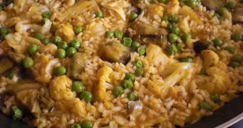 Arròs amb bacallà i pinya de col, amb na Inmaculada