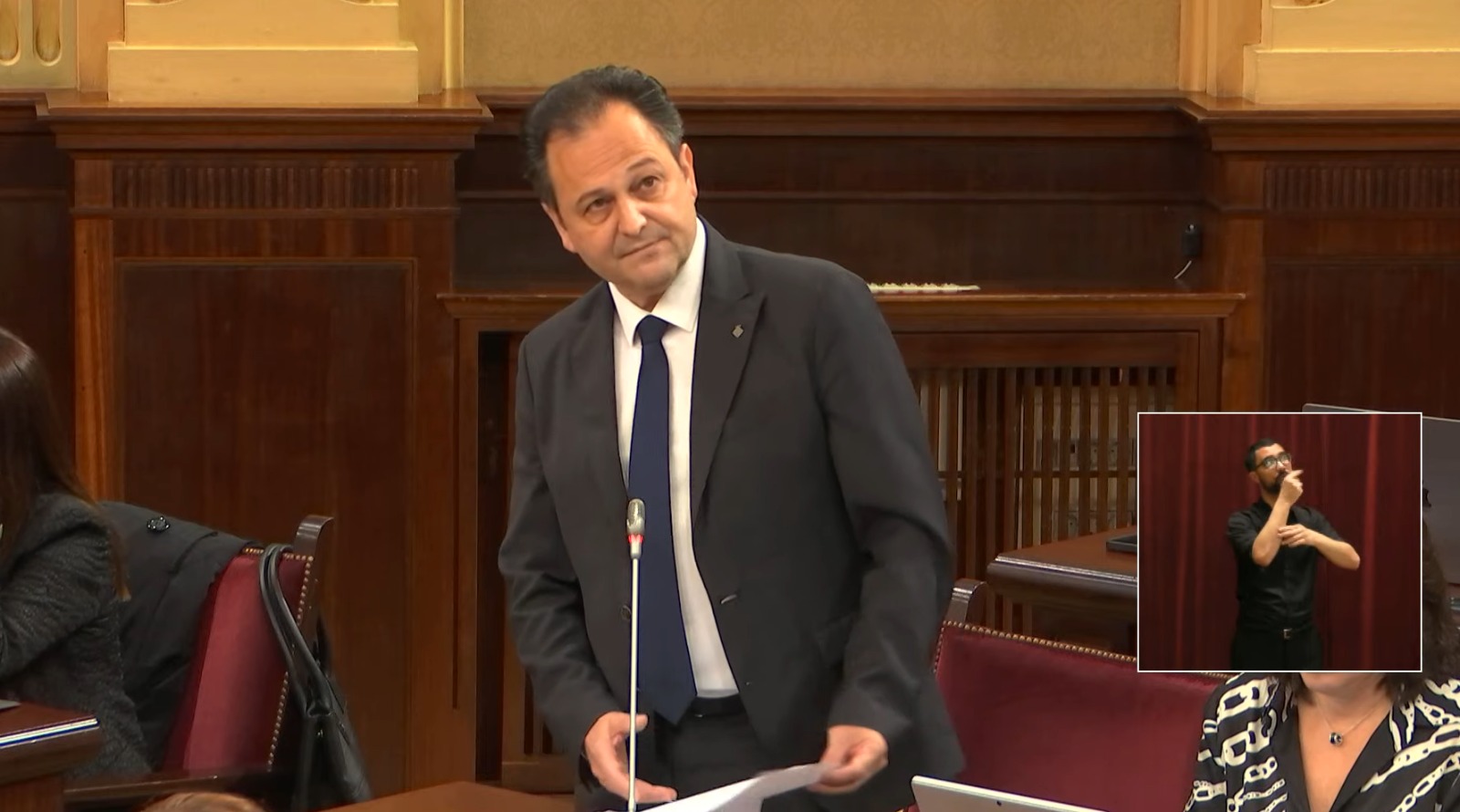 Llorenç Córdoba al Parlament de les Illes Balears.