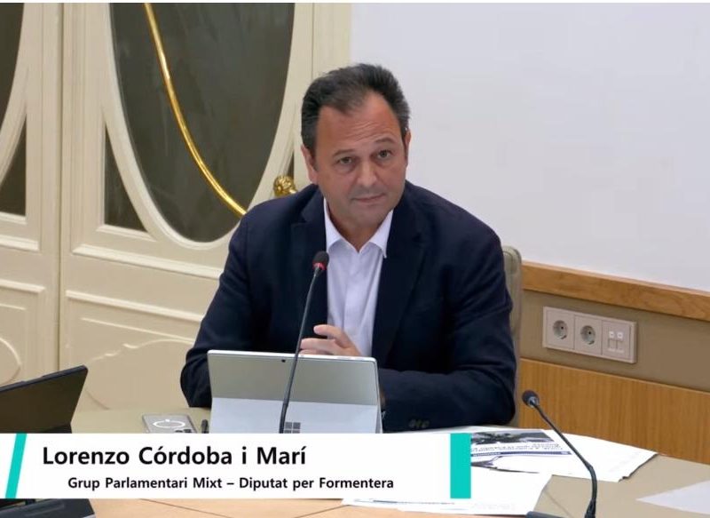 LLorenç Córdoba, diputat de Formentera, al Parlament de les Illes Balears.