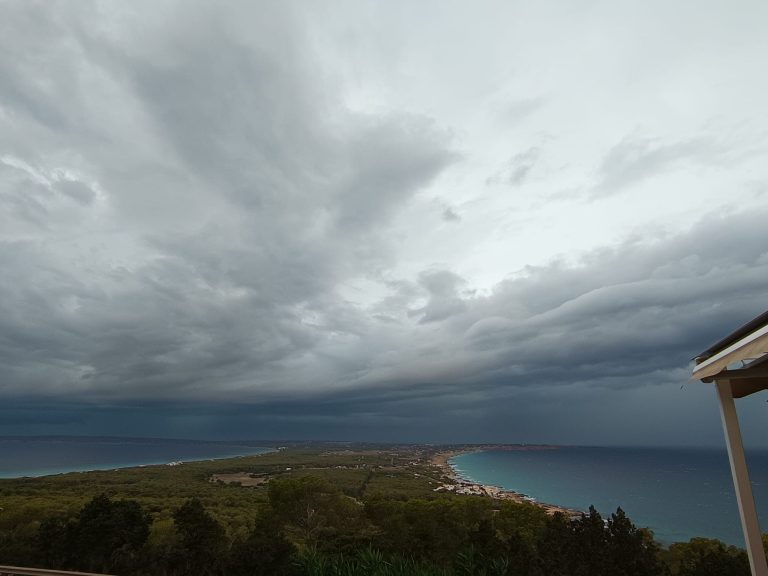 AEMET activa l’alerta taronja a Formentera per pluges i tempestes durant tot divendres i dissabte al matí